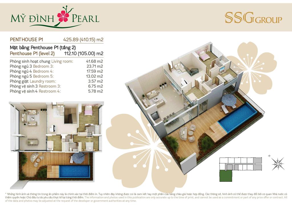 căn penthouse 1 chung cu mỹ đình pearl